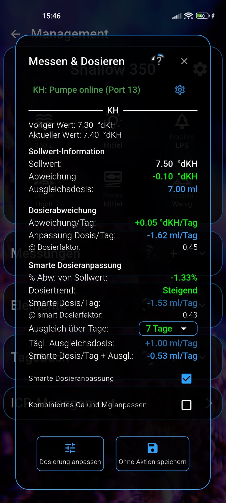 Screenshot Messen & Dosieren