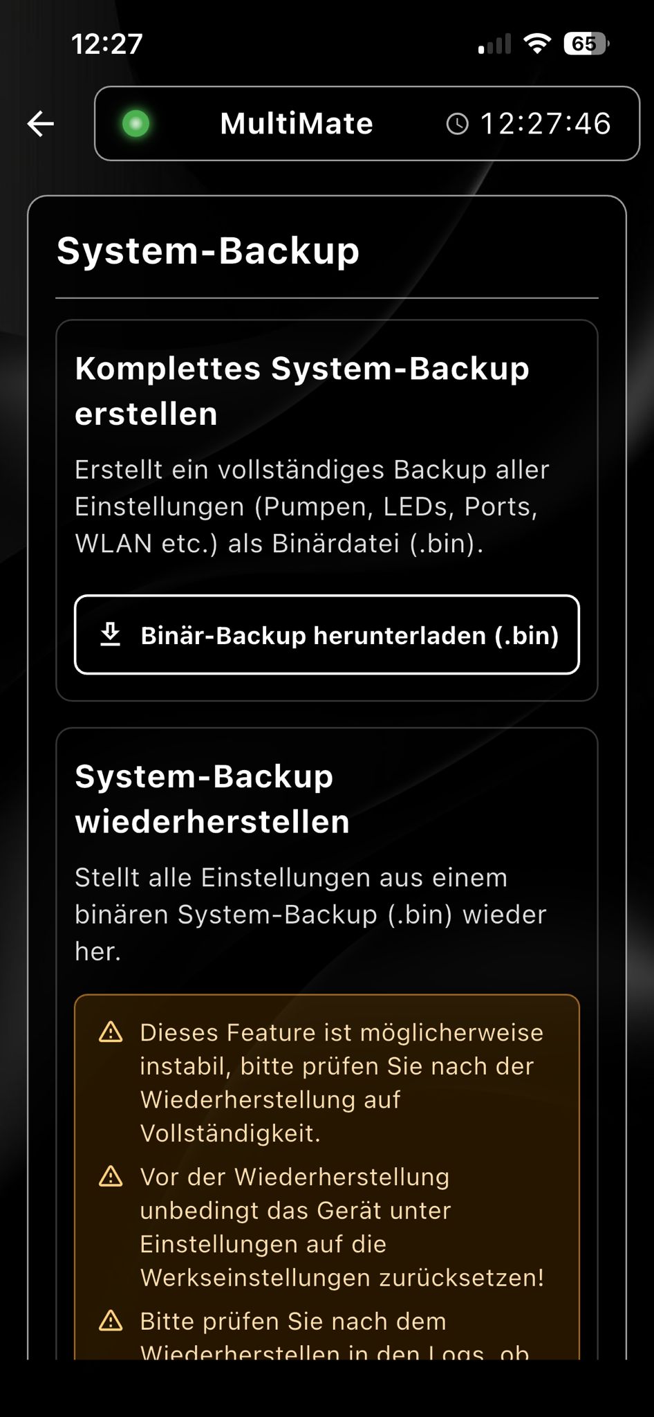 Backup and Restore