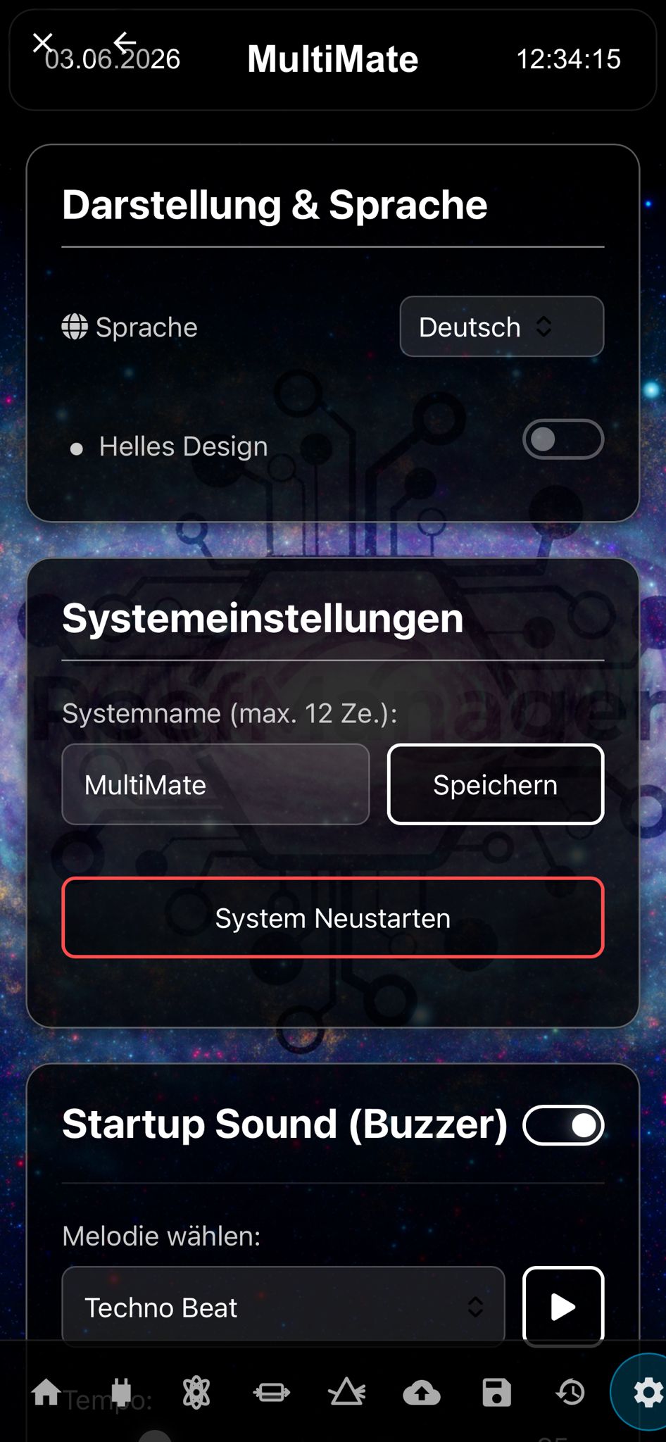 MultiMate Web Interface 32