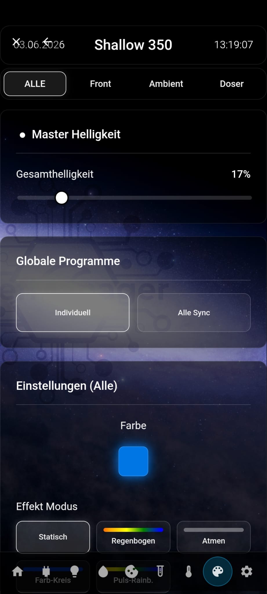Web-Oberfläche Screenshot