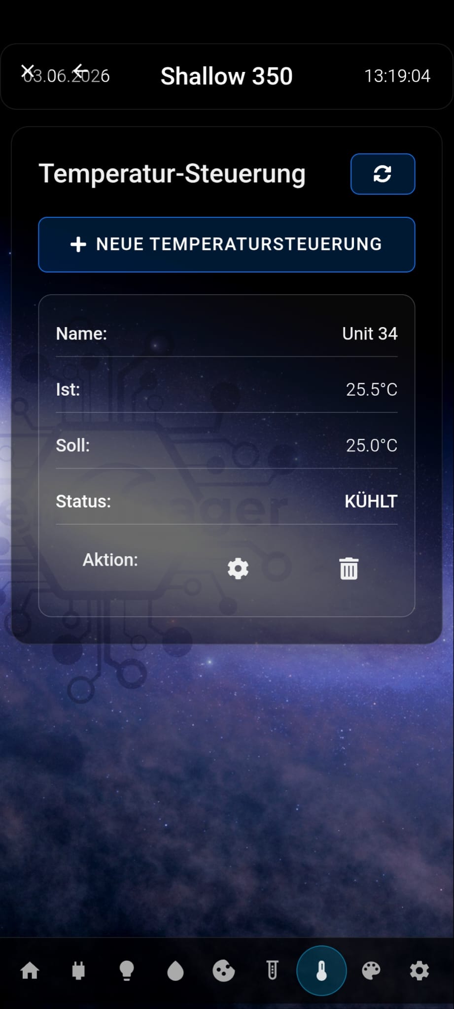 Web-Oberfläche Screenshot