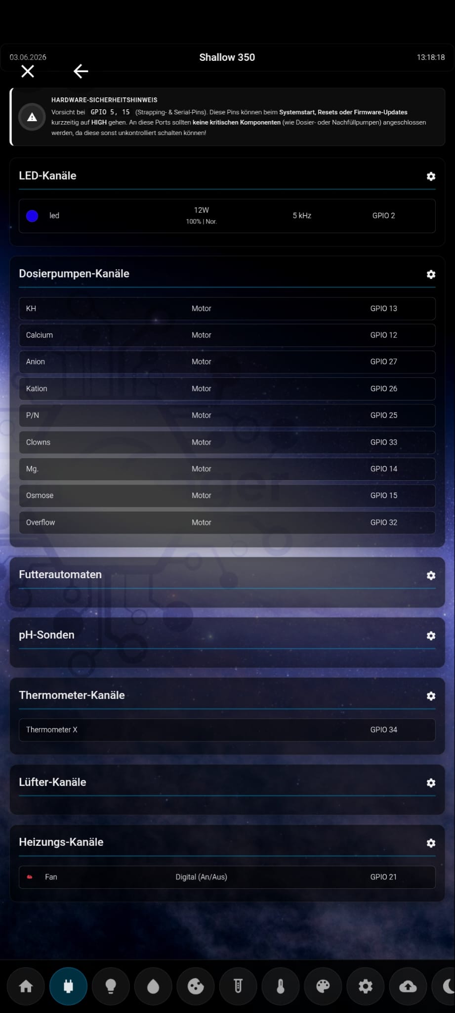 Web-Oberfläche Screenshot
