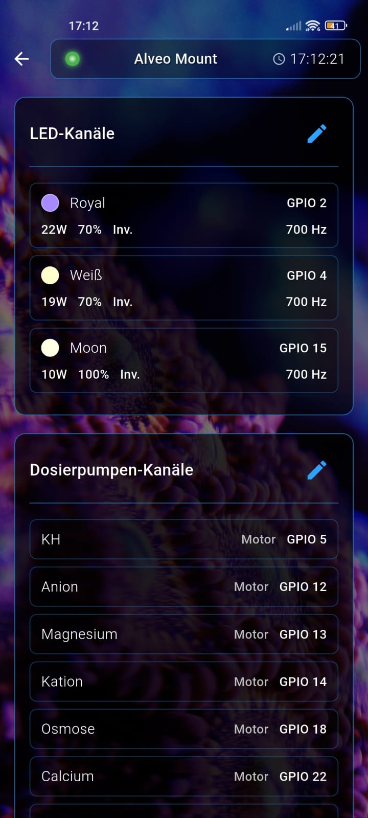 Screenshot der Port-Zuweisung